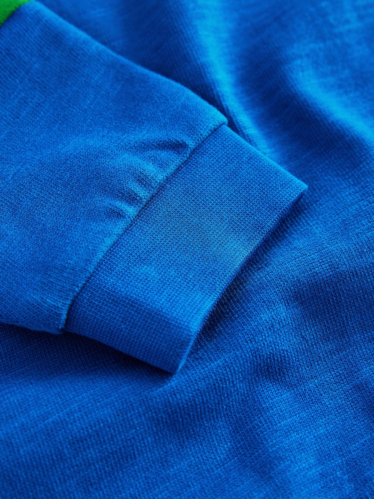 Cobalt Blue 100% Cotton Long Sleeve Soft Touch Hoodie (3mths-7yrs) - Image 8 of 8 Cobalt Blue 100% Cotton Long Sleeve Soft Touch Hoodie (3mths-7yrs) - Image 8 of 8