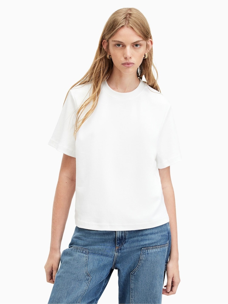 AllSaints White Lisa T-Shirt - Image 1 of 1 AllSaints White Lisa T-Shirt - Image 1 of 1