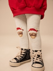 Red Hamish Christmas Sweatshirt and Leggings Set (3mths-7yrs) - Image 3 of 8