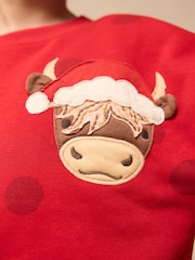 Red Hamish Christmas Sweatshirt and Leggings Set (3mths-7yrs) - Image 4 of 8
