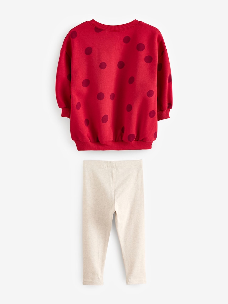 Red Hamish Christmas Sweatshirt and Leggings Set (3mths-7yrs) - Image 6 of 8