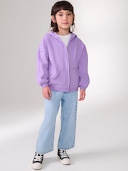 Purple Zip Through Hoodie (3-16yrs) - Image 3 of 7