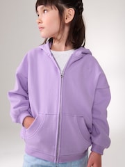 Purple Zip Through Hoodie (3-16yrs) - Image 5 of 7