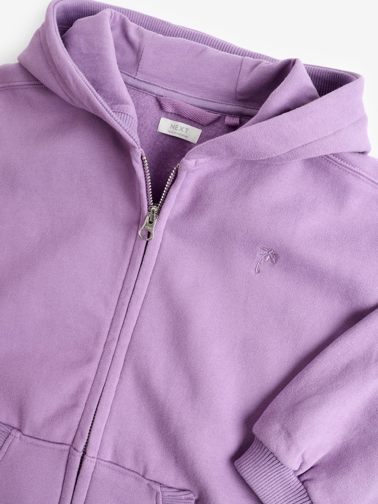 Purple Zip Through Hoodie (3-16yrs) - Image 7 of 7