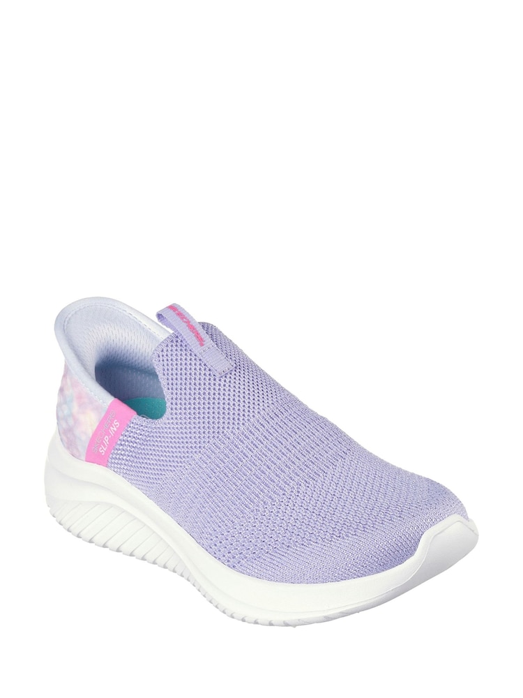 Skechers Purple Ultra Flex 3.0 Slip In Colour Wild Trainers - Image 1 of 3