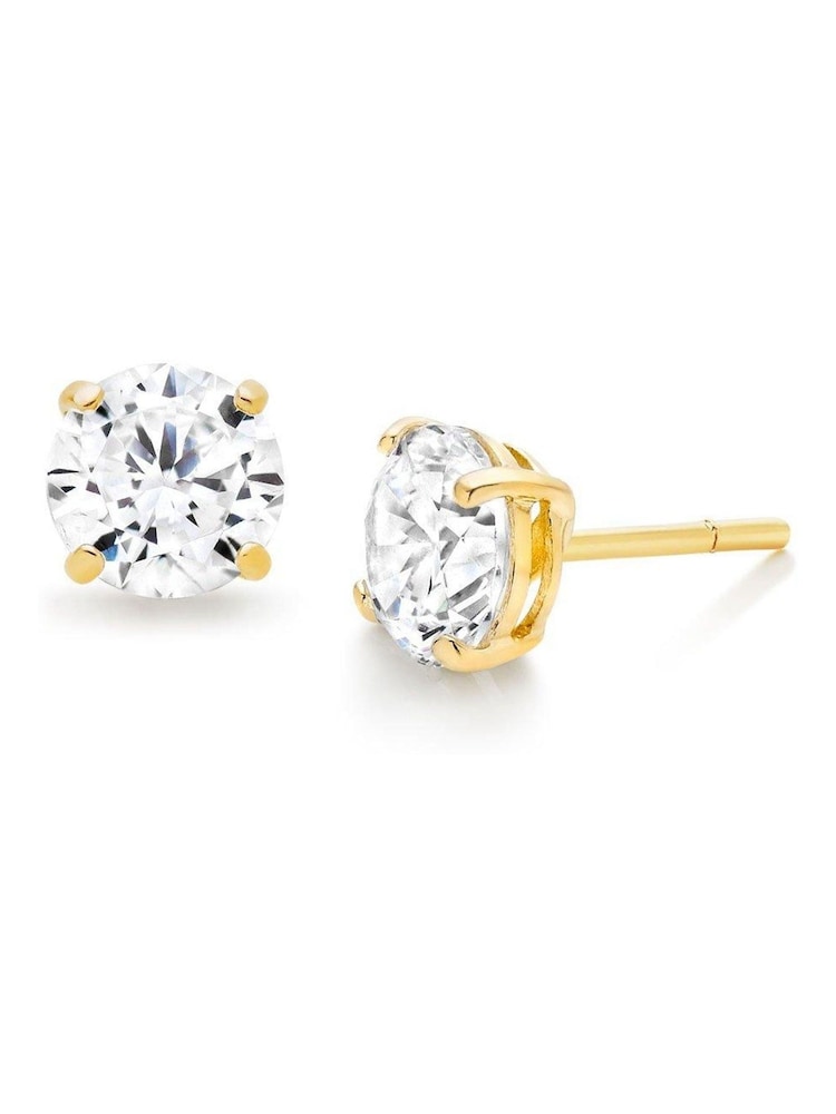 Beaverbrooks 9ct Gold Cubic Zirconia Stud Earrings - Image 1 of 4