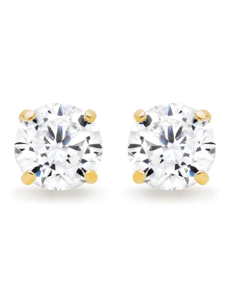 Beaverbrooks 9ct Gold Cubic Zirconia Stud Earrings - Image 2 of 4
