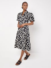 Apricot Black Pebble Tiered Dress - Image 1 of 5