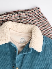 Teal Blue Baby Shirt And Trousers 100% Cotton Set 3 Piece (0mths-2yrs) - Image 15 of 15