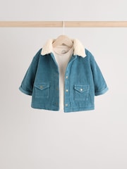 Teal Blue Baby Shirt And Trousers 100% Cotton Set 3 Piece (0mths-2yrs) - Image 3 of 15