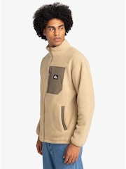 Quiksilver Cream Clean Coast Borg Full Zip Fleece Jacket - Image 3 of 6
