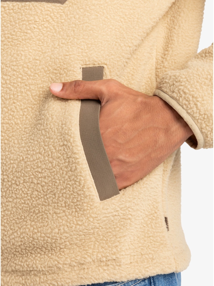 Quiksilver Cream Clean Coast Borg Full Zip Fleece Jacket - Image 6 of 6