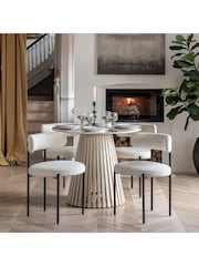 Gallery Home Natural Oujda Marble Round Dining Table - Image 5 of 6