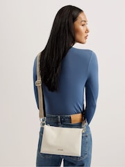 Ted Baker White Branded Webbing Delphia Cross-Body Bag - Image 2 of 6