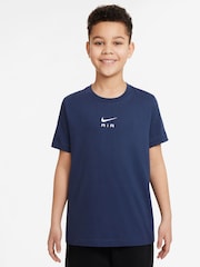 Nike Midnight Navy 100% Cotton Air T-Shirt - Image 1 of 3