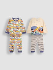 Набор из 2 трикотажных пижам с тракторами JoJo Maman Bébé - Image 1 of 9