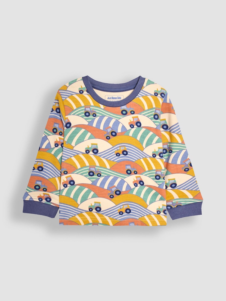 JoJo Maman Bébé Traktor-Pyjama aus Jersey, 2er-Pack - Bild 2 von 9 JoJo Maman Bébé Traktor-Pyjama aus Jersey, 2er-Pack - Bild 2 von 9