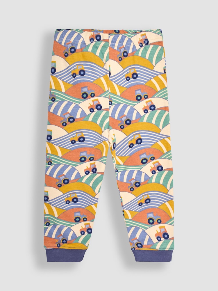 JoJo Maman Bébé Marl Grey Tractor Jersey Pyjamas 2 Pack - Image 4 of 9