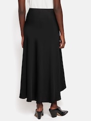 Jigsaw Black Satin Bias Asymmetric Skirt - Image 2 of 6