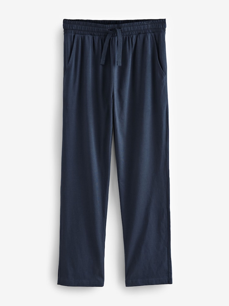 כחול כהה/אפור - שוליים פתוחים - Lasting Fresh Rich Pyjama Bottoms 2 Pack - Image 12 of 14