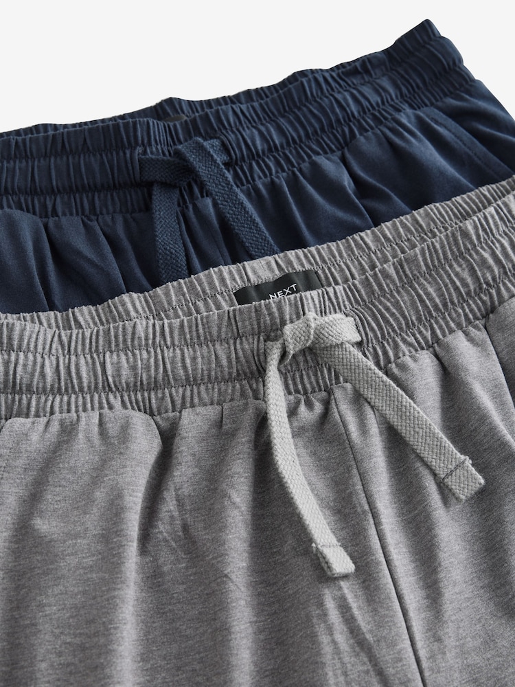 Navy Blue /Grey Open Hem Lasting Fresh Rich Pyjama Bottoms 2 Pack - Image 14 of 14