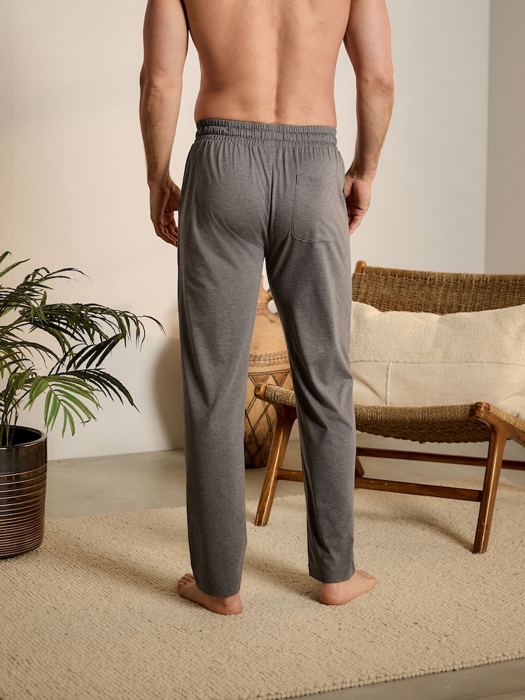 כחול כהה/אפור - שוליים פתוחים - Lasting Fresh Rich Pyjama Bottoms 2 Pack - Image 5 of 14