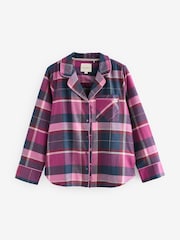 Laura Ashley Navy/Pink Check Button Through Pyjamas Set - Image 7 of 13