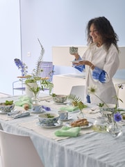 Designers Guild Porcelaine De Chine Tea Cups and Saucers Set Of 4 - Image 6 of 6