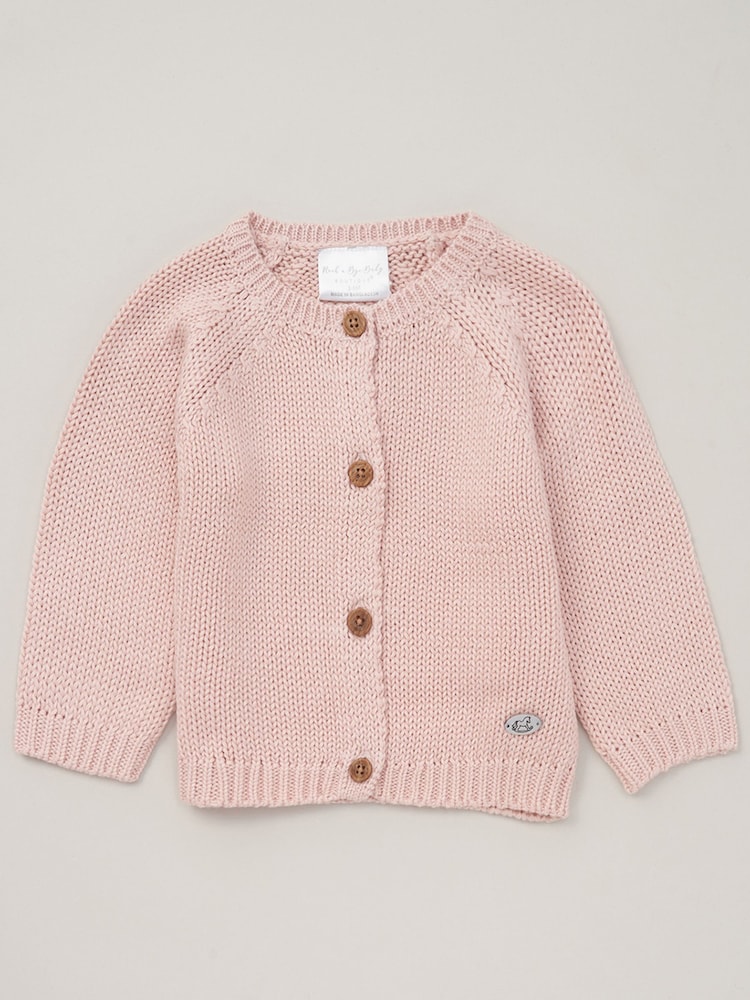 Rock-A-Bye Baby Boutique Cosy 100% Cotton Knit Cardigan - Image 1 of 3