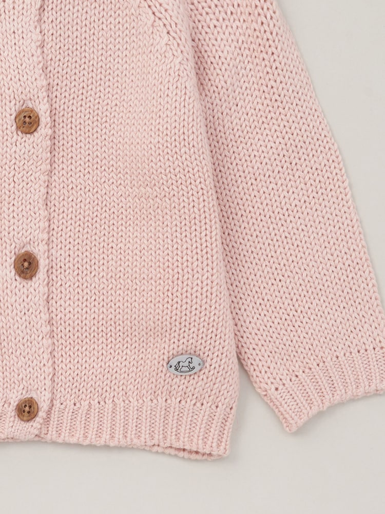 Rock-A-Bye Baby Boutique Cosy 100% Cotton Knit Cardigan - Image 2 of 3 Rock-A-Bye Baby Boutique Cosy 100% Cotton Knit Cardigan - Image 2 of 3