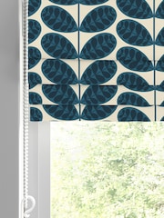 Orla Kiely Whale Blue Botanica Stem Made to Measure 100% Cotton Roman Blinds - Image 2 of 6