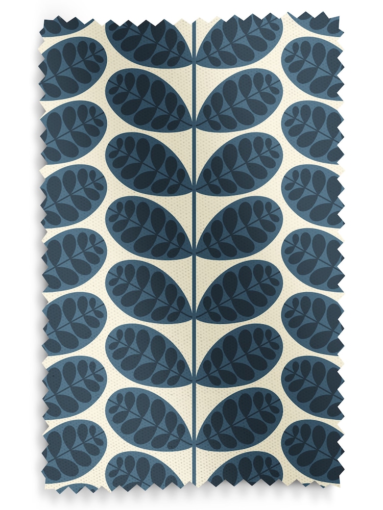 Orla Kiely Whale Blue Botanica Stem Made to Measure 100% Cotton Roman Blinds - Image 6 of 6