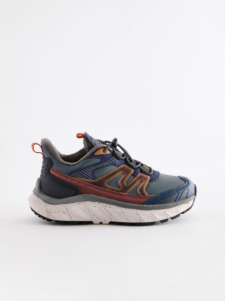 Blue Warm Lined Elastic Lace Trainers - Image 2 of 5