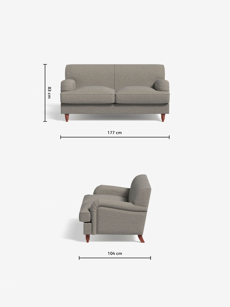 MADE.COM Basket Weave Pumice Grey Orson 2 Seater Sofa - Image 3 of 3