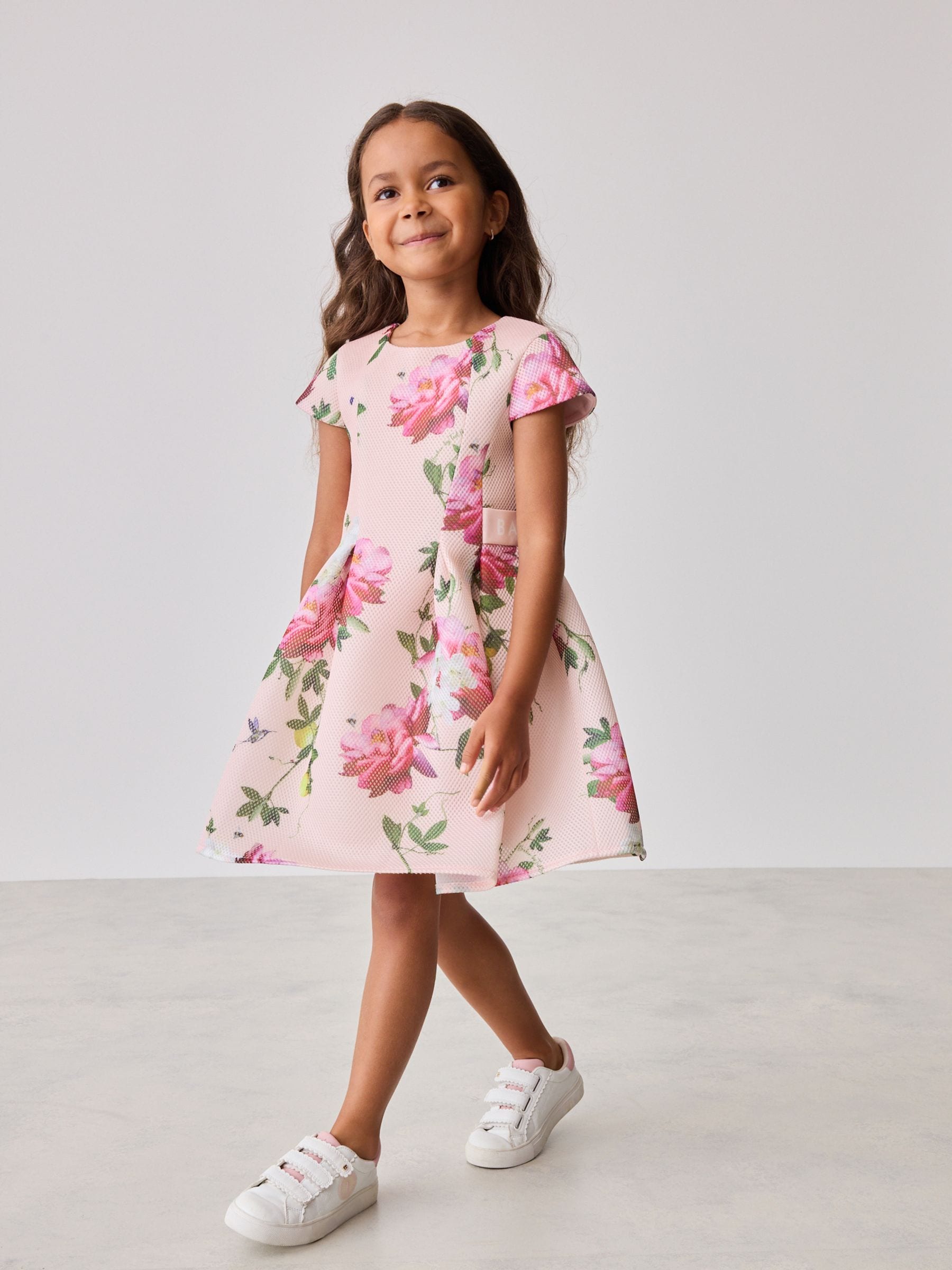 Baker by ted baker blue rose mockable scuba hem dress new arrivals