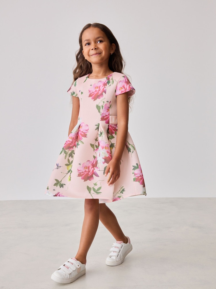 Baker by Ted Baker Navy Floral Airtex Scuba Dress - Image 1 of 9