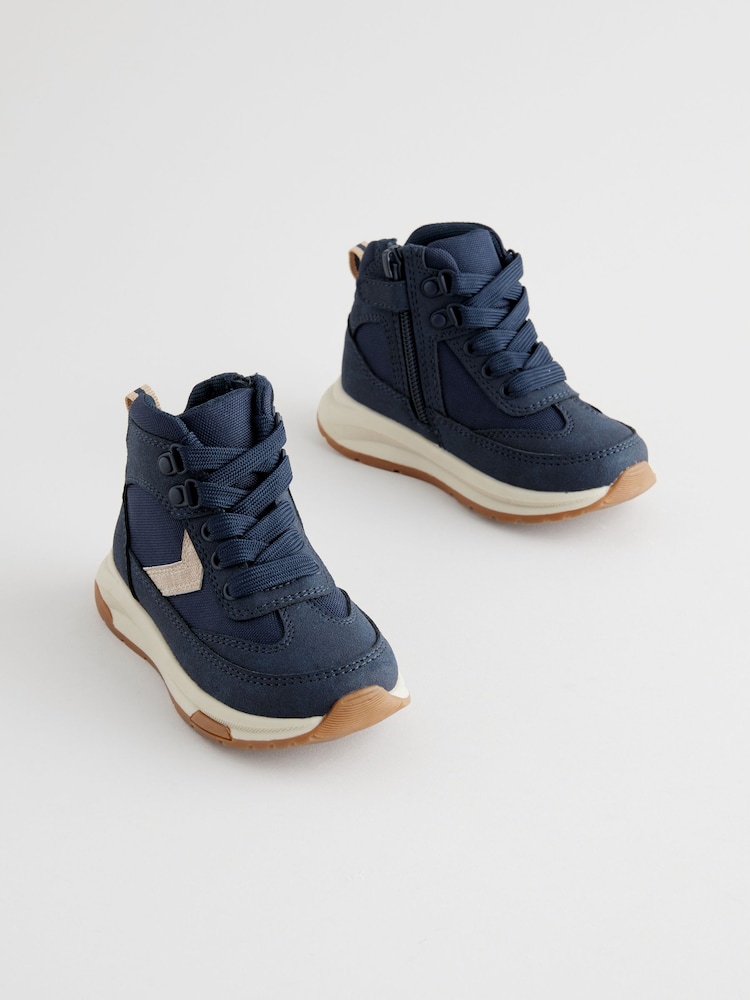 Navy Water Repellant Zip Walker Boots - Image 1 of 6