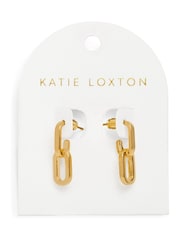 Katie Loxton Gold Tone Arabella Waterproof Hoop Earrings - Image 2 of 4