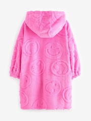 Pink Happy Face Jacquard Fleece Hooded Blanket (3-16yrs) - Image 6 of 8