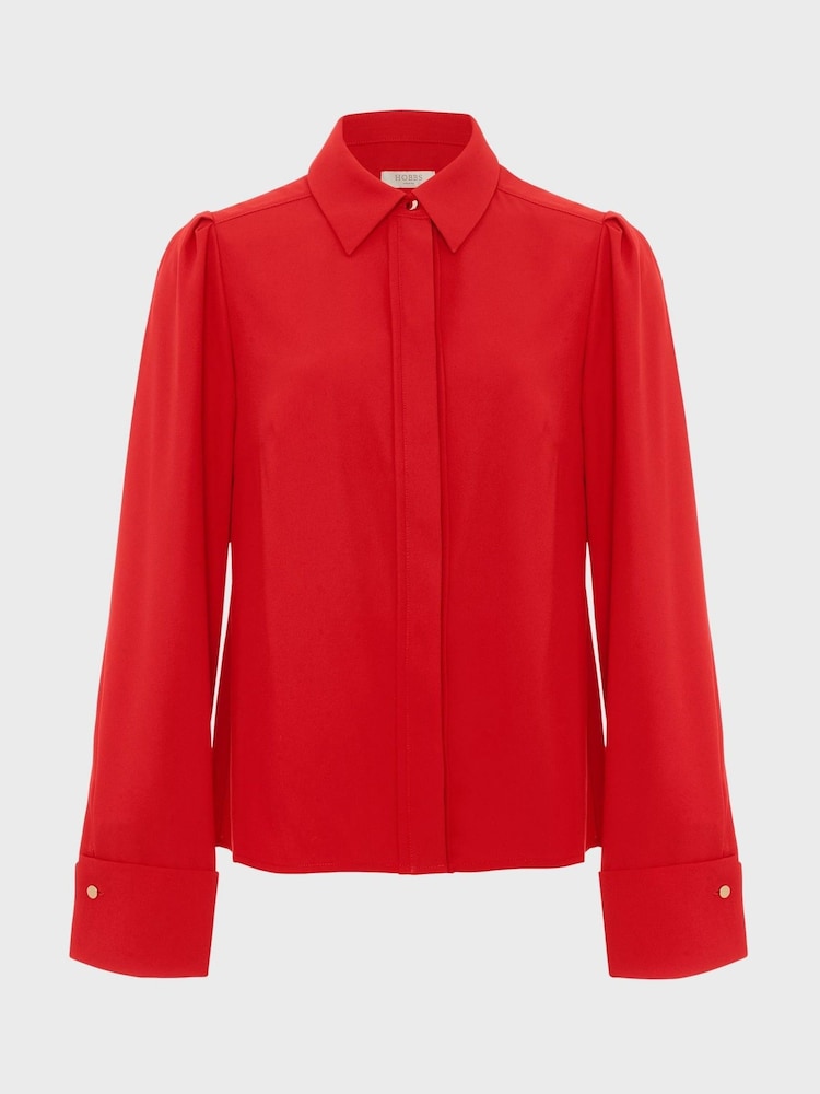 Hobbs Red Verity Blouse - Image 6 of 6