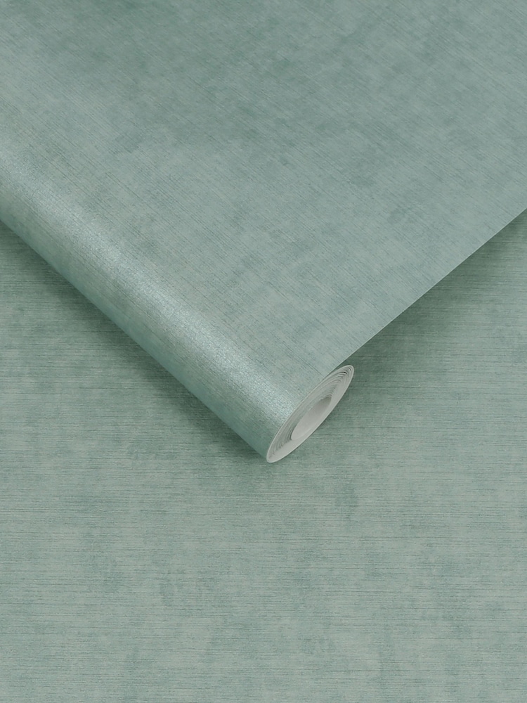 Graham & Brown Blue Organdy Silk Wallpaper Sample - Image 3 of 3