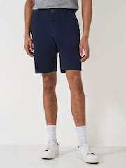 Crew Clothing Blue Classic Bermuda Cotton Stretch Chino Shorts - Image 1 of 4