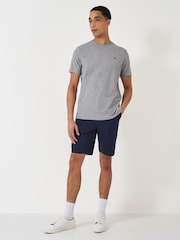 Crew Clothing Blue Classic Bermuda Cotton Stretch Chino Shorts - Image 3 of 4