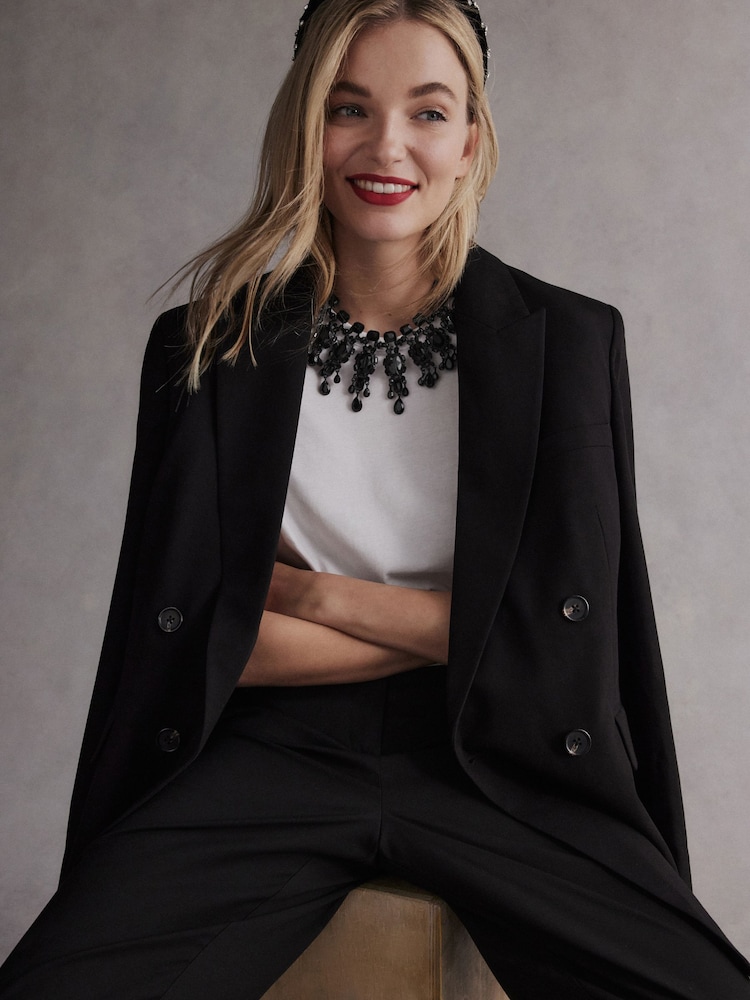 Black Tabitha Simmons Elizabeth Jewelled Necklace - Image 1 of 8