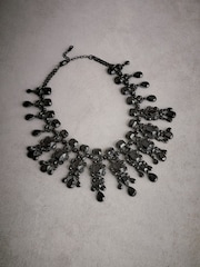 Black Tabitha Simmons Elizabeth Jewelled Necklace - Image 6 of 8