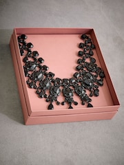 Black Tabitha Simmons Elizabeth Jewelled Necklace - Image 8 of 8