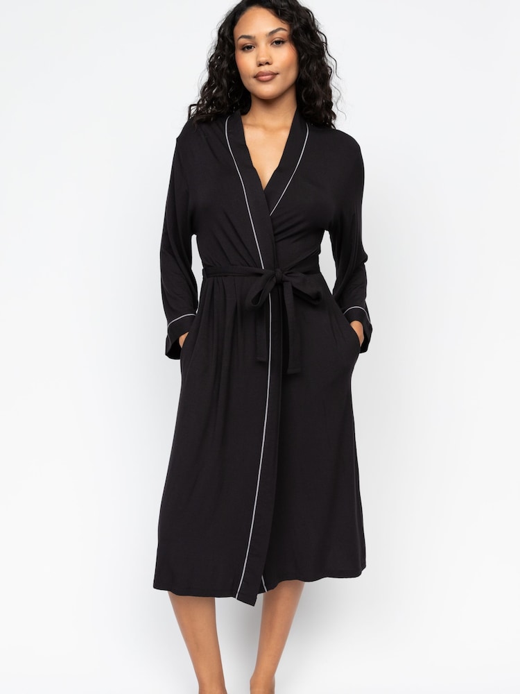 Cyberjammies Black Long Jersey Dresssing Gown - Image 2 of 4