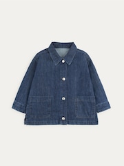KIDLY Blue Denim 100% Cotton Overshirt - Image 3 of 6