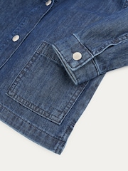 KIDLY Blue Denim 100% Cotton Overshirt - Image 6 of 6