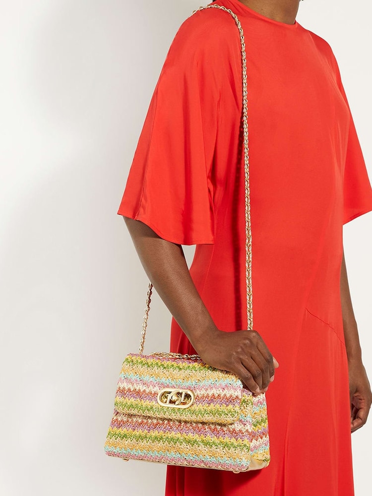 Dune London Natural Chrome Small Regent Quilted Shoulder Bag - Image 1 of 7